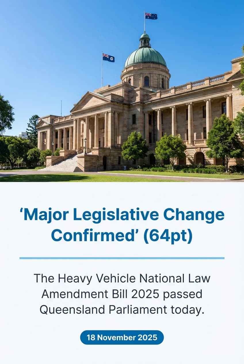 MAEZ legacy graphic: gemini fact the heavy vehicle national law amendment bill 2025 1764291206633