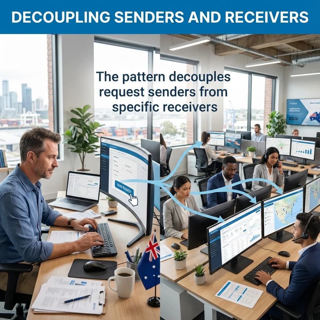 MAEZ legacy graphic: gemini fact the pattern decouples request senders from specifi 1765412167954