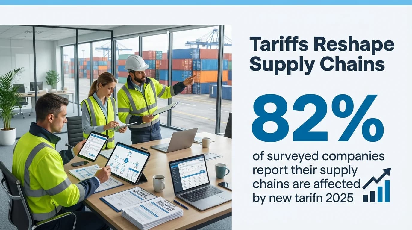 MAEZ legacy graphic: gemini statistic 82 of surveyed companies report their supply chain 1765412196678