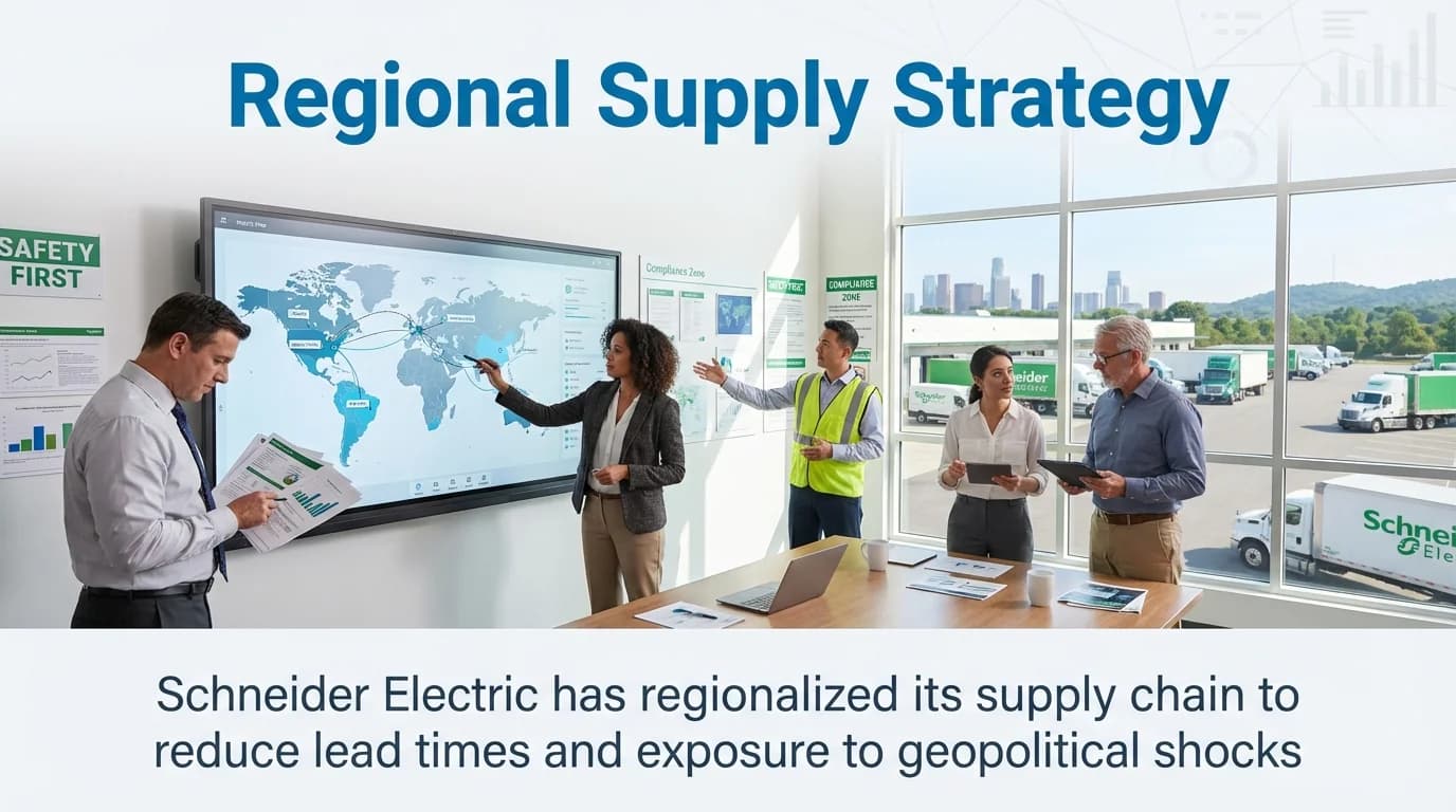 MAEZ legacy graphic: gemini statistic schneider electric has regionalized its supply cha 1765412405994