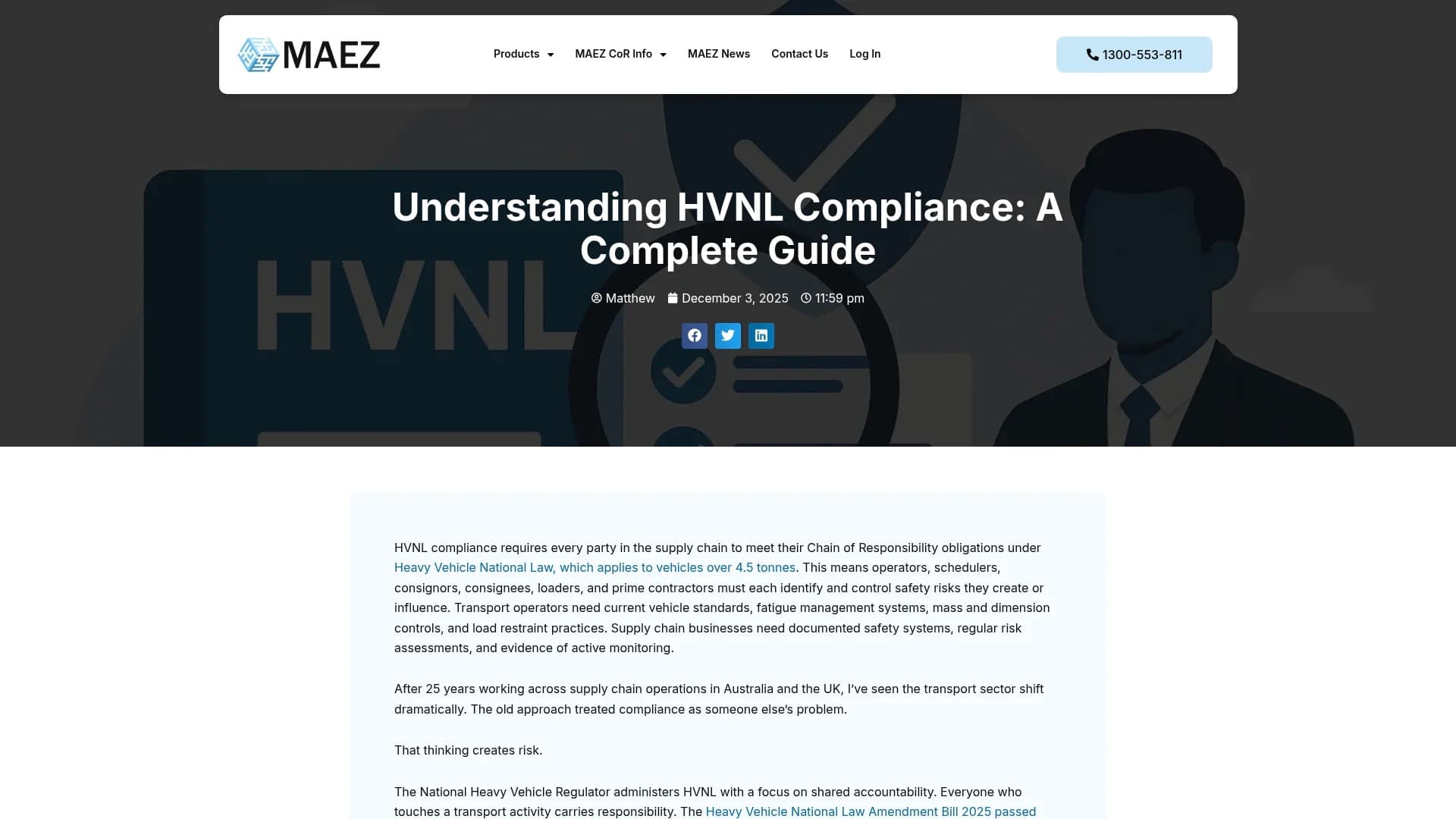 MAEZ legacy graphic: screenshot gen 1222 maez.com .au understanding hvnl compliance a comple 1767871554525