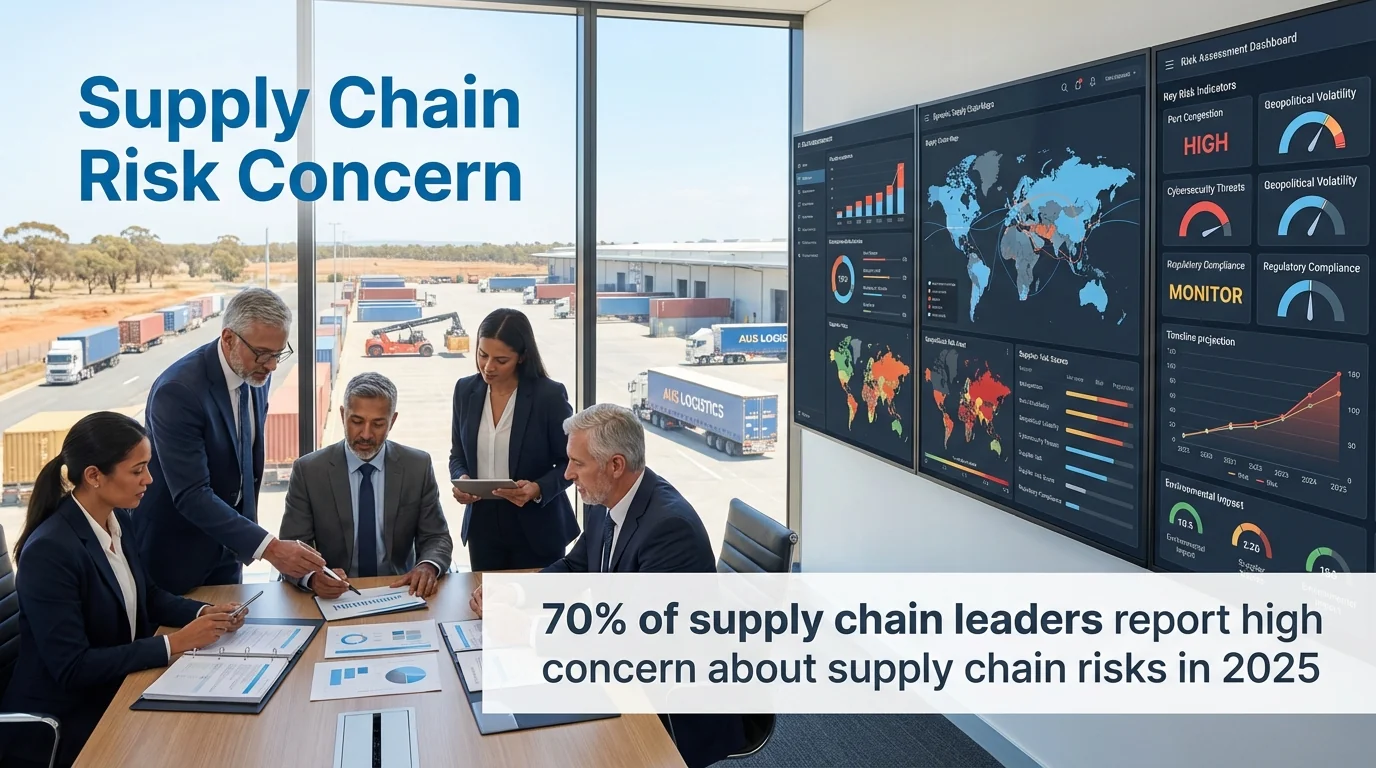 MAEZ legacy graphic: gemini statistic 70 of supply chain leaders report high concern abo 1763956836462