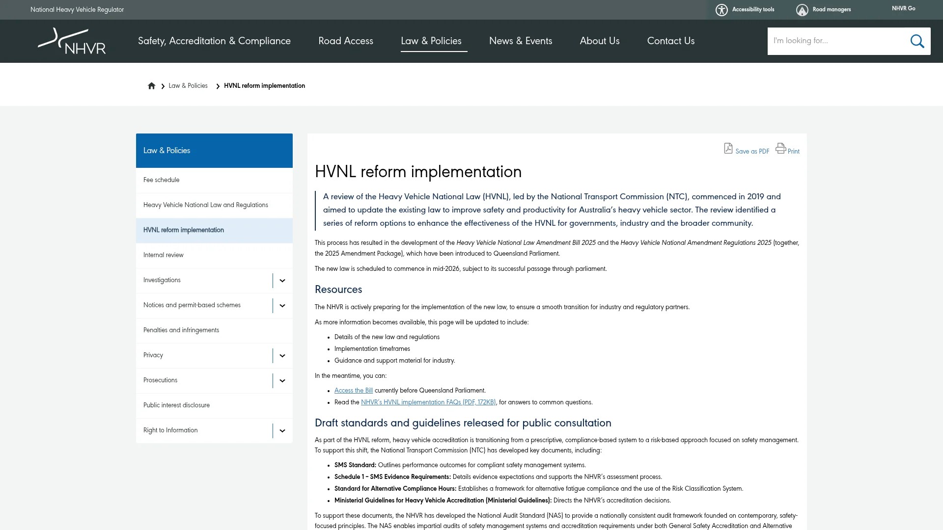 MAEZ legacy graphic: screenshot gen 916 www.nhvr .gov .au law policies hvnl reform implement 1763944315832