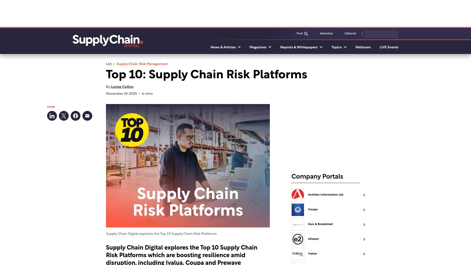 MAEZ legacy graphic: screenshot gen 917 supplychaindigital.com top10 top 10 supply chain r 1763956714701
