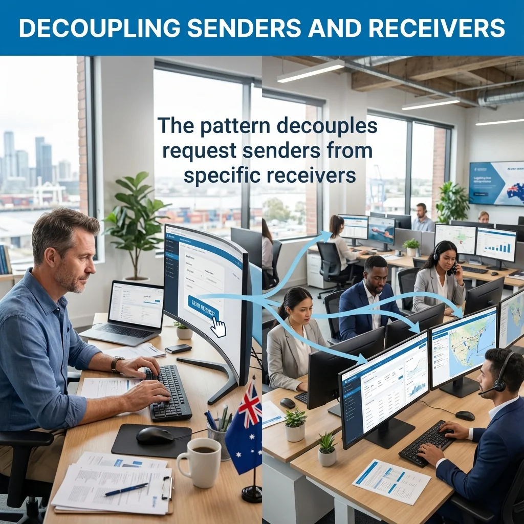 MAEZ legacy graphic: gemini fact the pattern decouples request senders from specifi 1765412167954