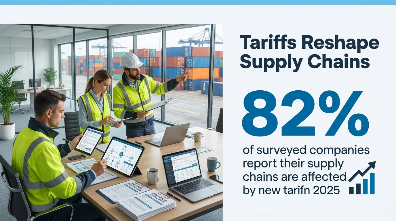 MAEZ legacy graphic: gemini statistic 82 of surveyed companies report their supply chain 1765412196678