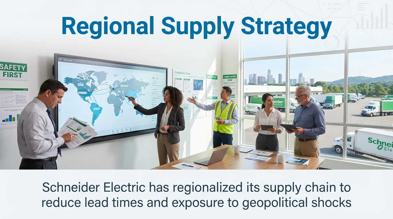 MAEZ legacy graphic: gemini statistic schneider electric has regionalized its supply cha 1765412405994
