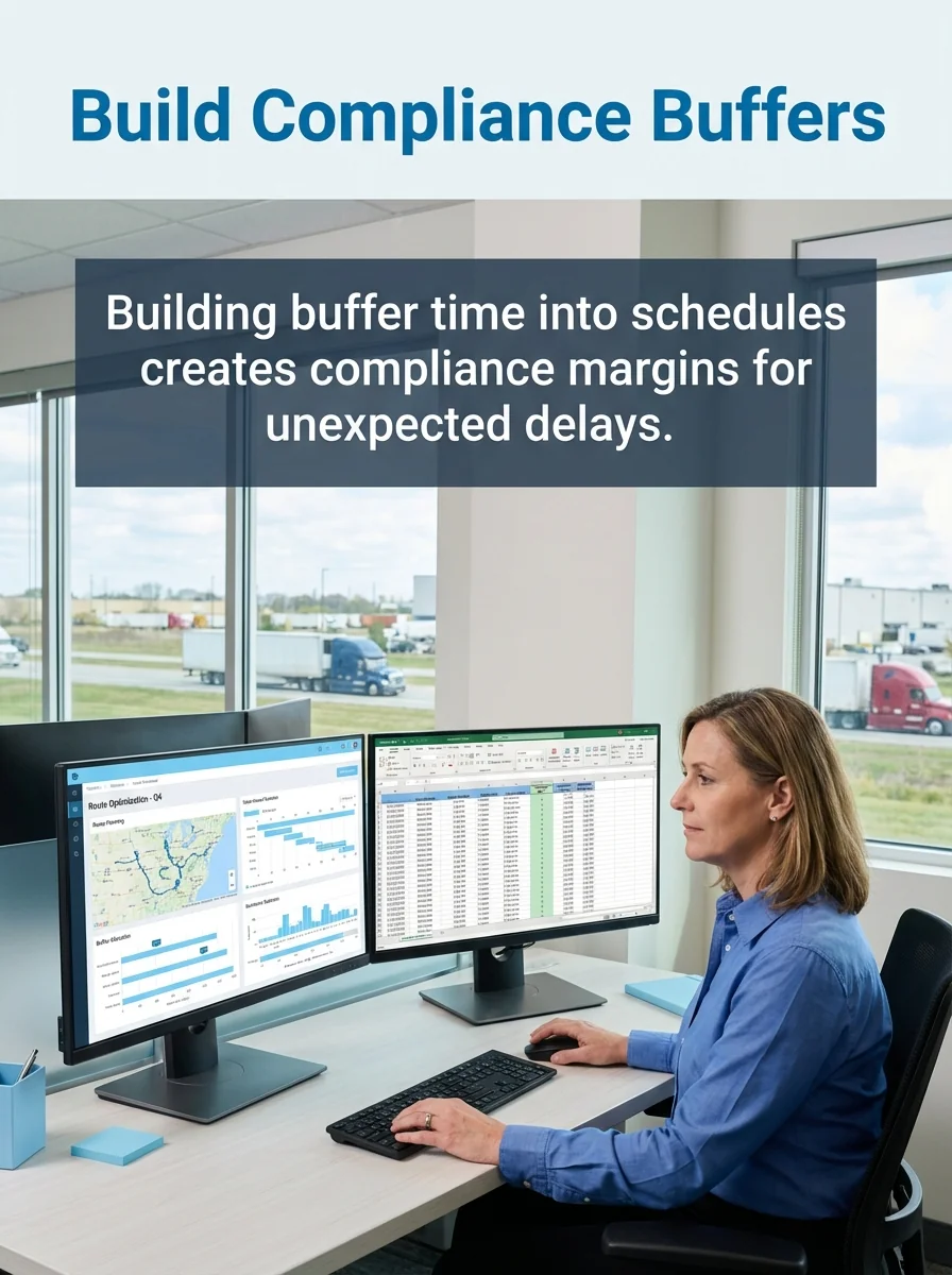 MAEZ legacy graphic: gemini tip building buffer time into schedules creates compli 1764768288833