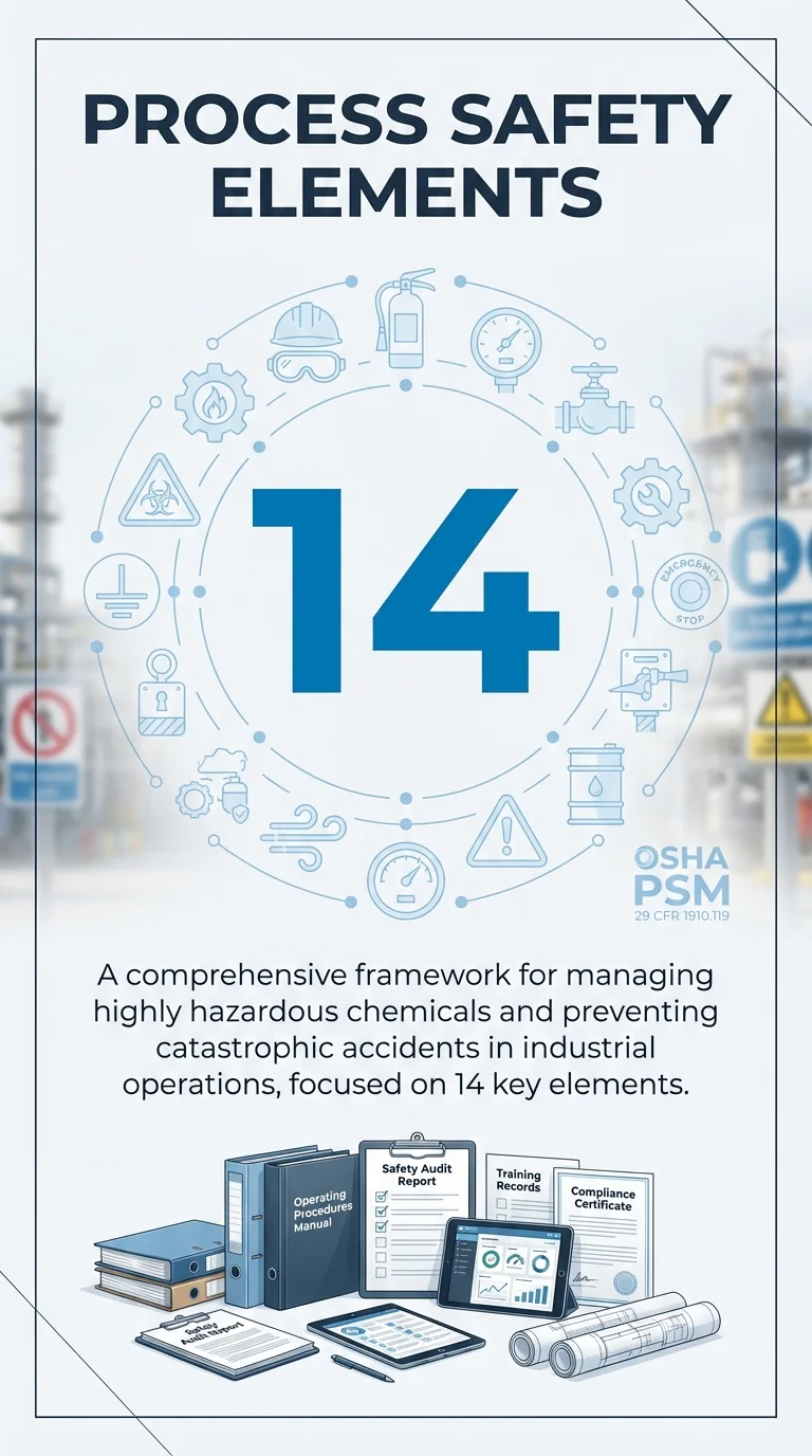 MAEZ legacy graphic: gemini statistic process safety management includes 14 distinct ele 1767871727494